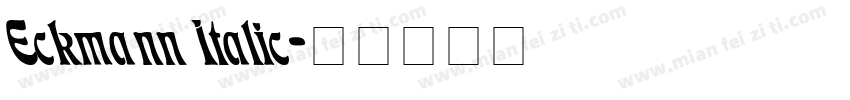 Eckmann Italic字体转换